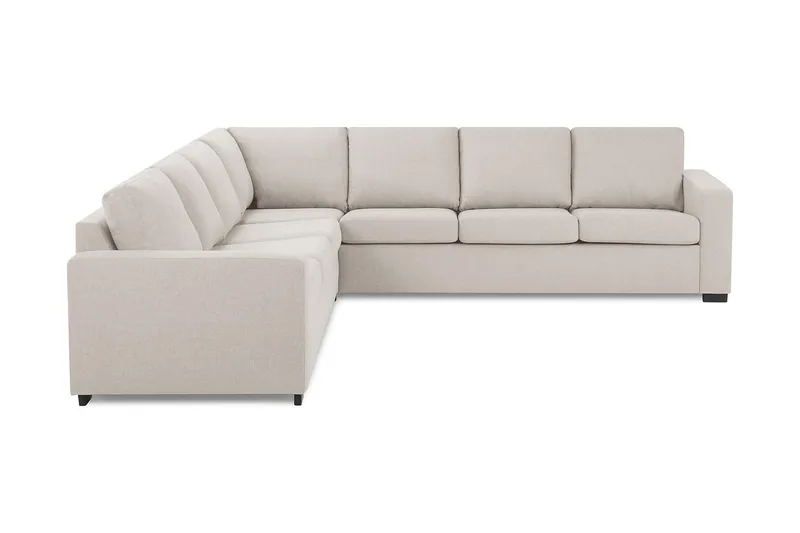 Crazy 6-sits Vändbar L-formad X-Large Hörnsoffa i Tyg, Beige