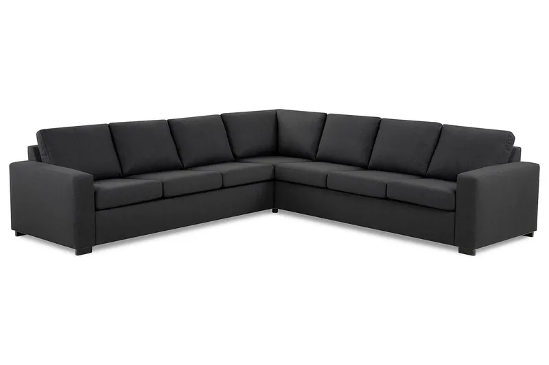 Crazy 6-sits Vändbar L-formad X-Large Hörnsoffa i Tyg - Mörkgrå - Möbler - Soffa - Hörnsoffa