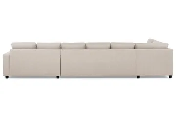 Crazy 6-sits Vänstervänd U-formad XX-Large Soffa med Divan och Schäslong i Tyg - Beige - Möbler - Soffa - U-soffa