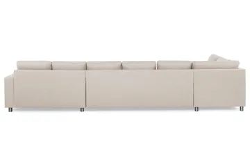 Crazy 6-sits Vänstervänd U-formad XX-Large Soffa med Divan och Schäslong i Tyg - Beige - Möbler - Soffa - U-soffa