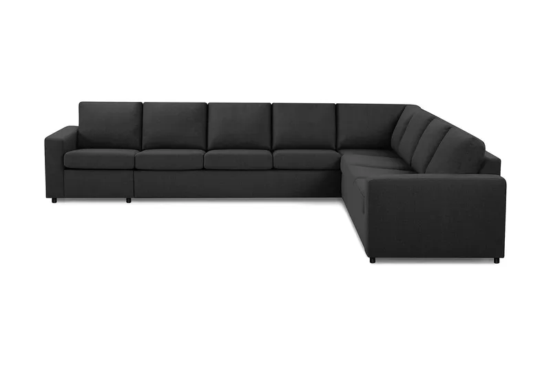 Crazy 7-sits Vändbar L-formad XX-Large Hörnsoffa i Tyg - Antracit - Möbler - Soffa - Hörnsoffa
