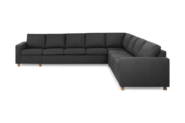 Crazy 7-sits Vändbar L-formad XX-Large Hörnsoffa i Tyg - Antracit - Möbler - Soffa - Hörnsoffa