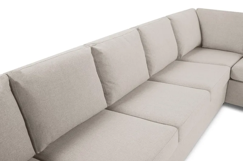 Crazy 7-sits Vändbar L-formad XX-Large Hörnsoffa i Tyg - Beige - Möbler - Soffa - Hörnsoffa
