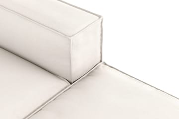 Cubo 3-sits Djup Modulsoffa + Fotpall i Tyg - Vit - Möbler - Soffa - Modulsoffa - Komplett modulsoffa
