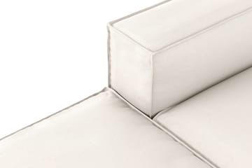 Cubo 3-sits Djup Modulsoffa + Fotpall i Tyg - Vit - Möbler - Soffa - Modulsoffa - Komplett modulsoffa