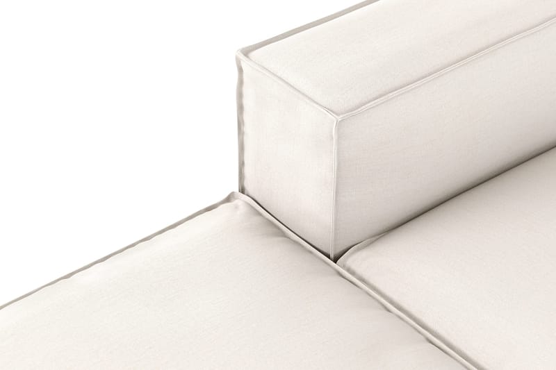 Cubo 3-sits Djup Modulsoffa + Fotpall i Tyg - Vit - Möbler - Soffa - Modulsoffa - Komplett modulsoffa