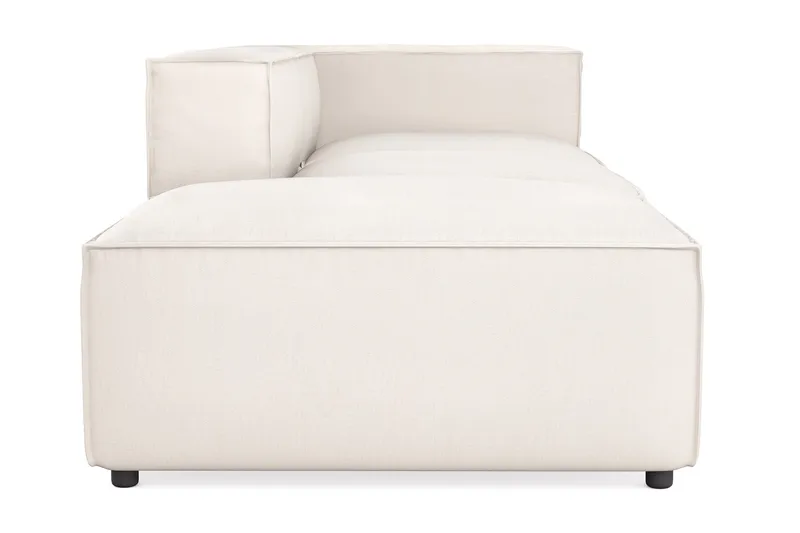 Cubo 3-sits Djup Modulsoffa + Fotpall i Tyg - Vit - Möbler - Soffa - Modulsoffa - Komplett modulsoffa