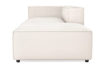 Cubo 3-sits Djup Modulsoffa + Fotpall i Tyg - Vit - Möbler - Soffa - Modulsoffa - Komplett modulsoffa
