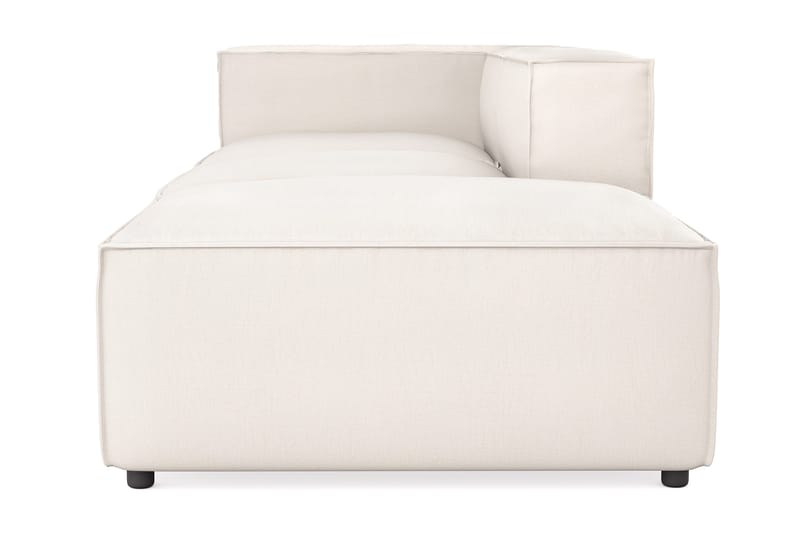 Cubo 3-sits Djup Modulsoffa + Fotpall i Tyg - Vit - Möbler - Soffa - Modulsoffa - Komplett modulsoffa