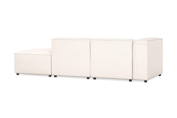 Cubo 3-sits Djup Modulsoffa + Fotpall i Tyg - Vit - Möbler - Soffa - Modulsoffa - Komplett modulsoffa