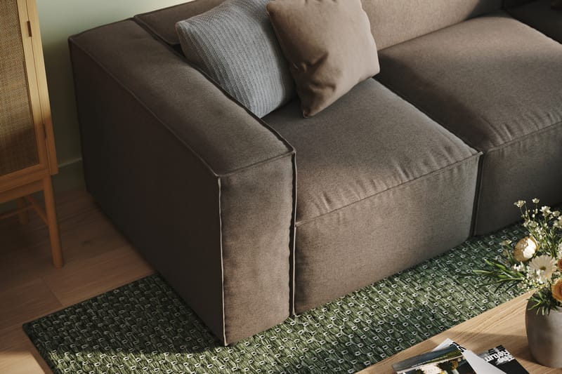 Cubo 4-sits Djup Modulsoffa i Tyg - Grå - Möbler - Soffa - 3 sits soffa