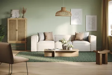 Cubo 4-sits Djup Modulsoffa i Tyg - Vit - Möbler - Soffa - 3 sits soffa