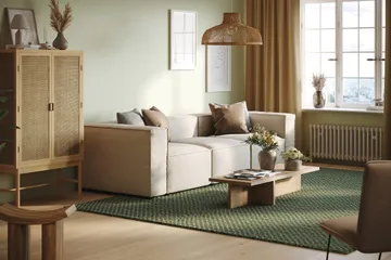 Cubo 4-sits Djup Modulsoffa i Tyg - Vit - Möbler - Soffa - 3 sits soffa