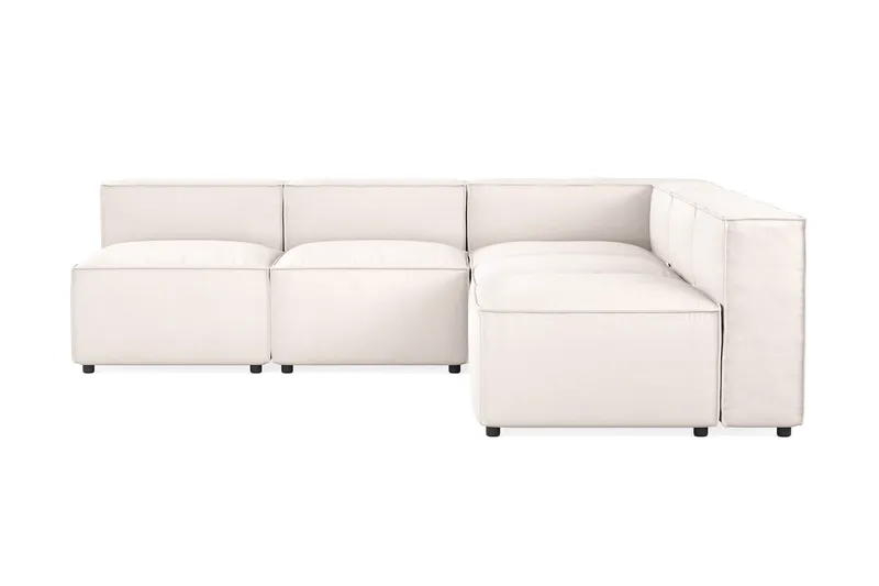 Cubo 5-sits L-formad Djup Modulhörnsoffa i Tyg - Vit - Möbler - Soffa - Hörnsoffa