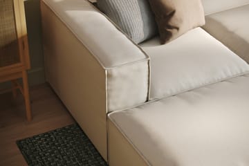 Cubo 5-sits U-formad Djup Modulsoffa Med Divan och Schäslong i Sammet - Vit - Möbler - Soffa - U-soffa