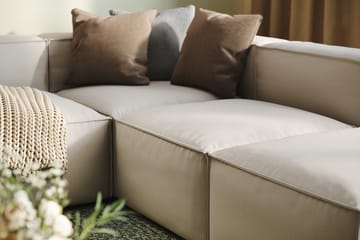 Cubo 5-sits U-formad Djup Modulsoffa Med Divan och Schäslong i Sammet - Vit - Möbler - Soffa - U-soffa