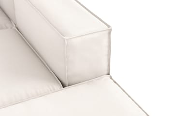 Cubo 5-sits U-formad Djup Modulsoffa Med Divan och Schäslong i Sammet - Vit - Möbler - Soffa - U-soffa
