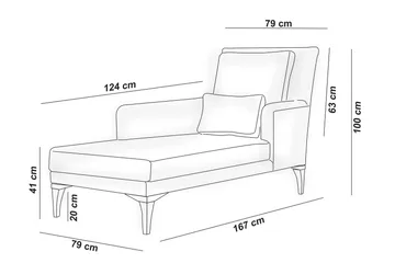 Biforco Dagbädd med Rygg - Antracit/Natur - Möbler - Soffa - Dagbädd