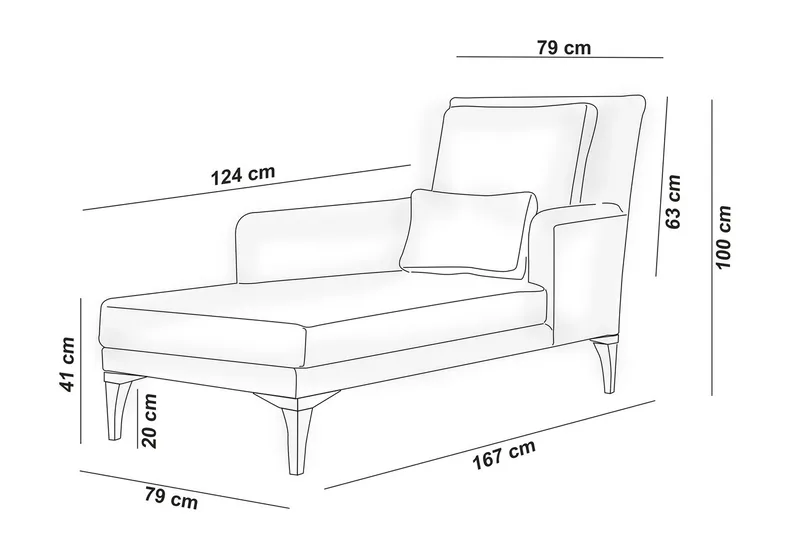 Biforco Dagbädd med Rygg - Antracit/Natur - Möbler - Soffa - Dagbädd
