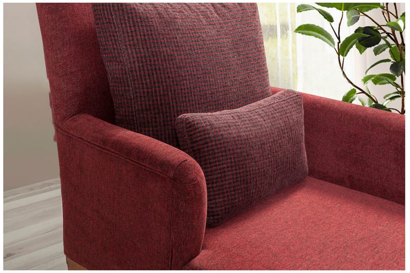 Biforco Dagbädd med Rygg - Röd/Natur - Möbler - Soffa - Dagbädd