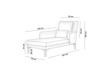 Biforco Dagbädd med Rygg - Röd/Natur - Möbler - Soffa - Dagbädd