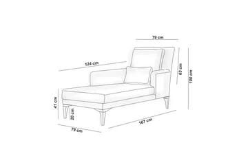 Biforco Dagbädd med Rygg - Rosa/Natur - Möbler - Soffa - Dagbädd