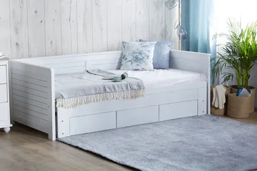 Cahors Dagbädd 90|200 cm - Vit - Möbler - Soffa - Dagbädd - Dagbädd dubbelsäng