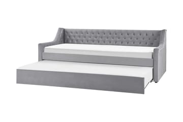 Dagbädd 90 x 200 cm sammet grå MONTARGIS - Grå - Möbler - Soffa - Dagbädd