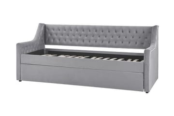 Dagbädd 90 x 200 cm sammet grå MONTARGIS - Grå - Möbler - Soffa - Dagbädd