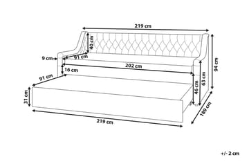 Dagbädd 90 x 200 cm sammet grå MONTARGIS - Grå - Möbler - Soffa - Dagbädd