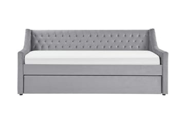 Dagbädd 90 x 200 cm sammet grå MONTARGIS - Grå - Möbler - Soffa - Dagbädd