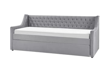 Dagbädd 90 x 200 cm sammet grå MONTARGIS - Grå - Möbler - Soffa - Dagbädd