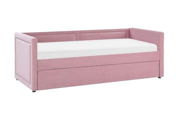 Dagbädd 90 x 200 cm sammet rosa MIMIZAN - Rosa - Möbler - Soffa - Dagbädd