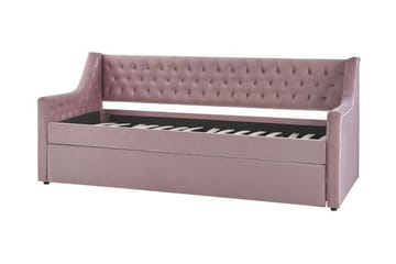 Dagbädd 90 x 200 cm sammet rosa MONTARGIS - Rosa - Möbler - Soffa - Dagbädd