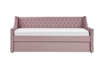 Dagbädd 90 x 200 cm sammet rosa MONTARGIS - Rosa - Möbler - Soffa - Dagbädd