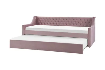 Dagbädd 90 x 200 cm sammet rosa MONTARGIS - Rosa - Möbler - Soffa - Dagbädd - Dagbädd dubbelsäng