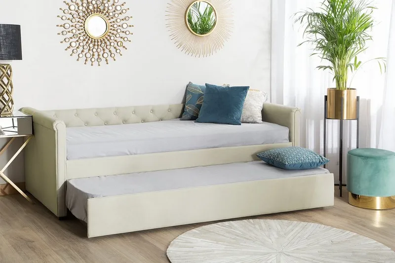 Libourne Dagbädd 90|200 cm - Beige - Möbler - Soffa - Dagbädd - Dagbädd dubbelsäng