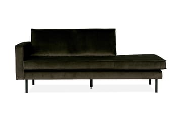 Lissbon 2-sits Vänster Sammetssoffa 203 cm med Dagbädd och Schäslong - Grön - Möbler - Soffa - Dagbädd - Dagbädd dubbelsäng