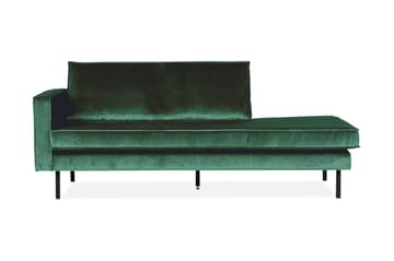Lissbon 2-sits Vänster Sammetssoffa med Dagbädd och Divan - Grön - Möbler - Soffa - Dagbädd - Dagbädd dubbelsäng