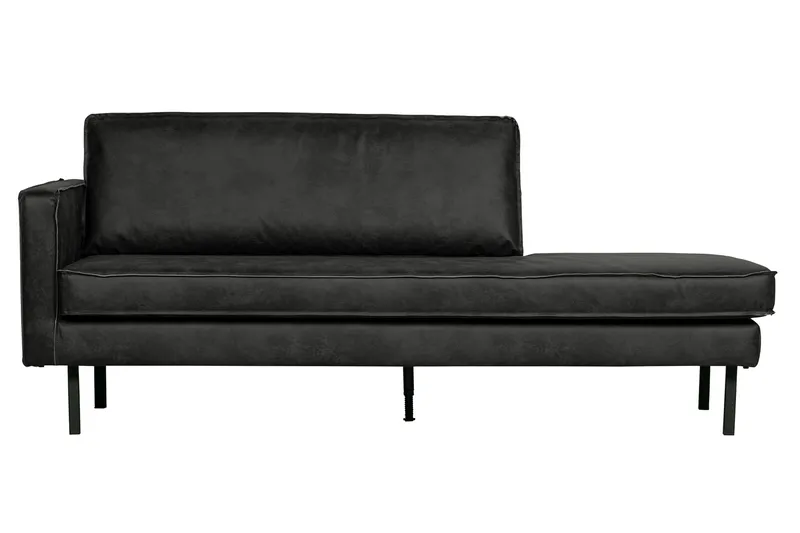 Lissbon Dagbädd i Skinn - Svart - Möbler - Soffa - Dagbädd - Dagbädd dubbelsäng