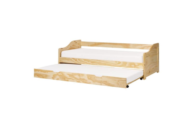 Dagbädd Luneray med lamellram Ljus Trä, Ljus Trä