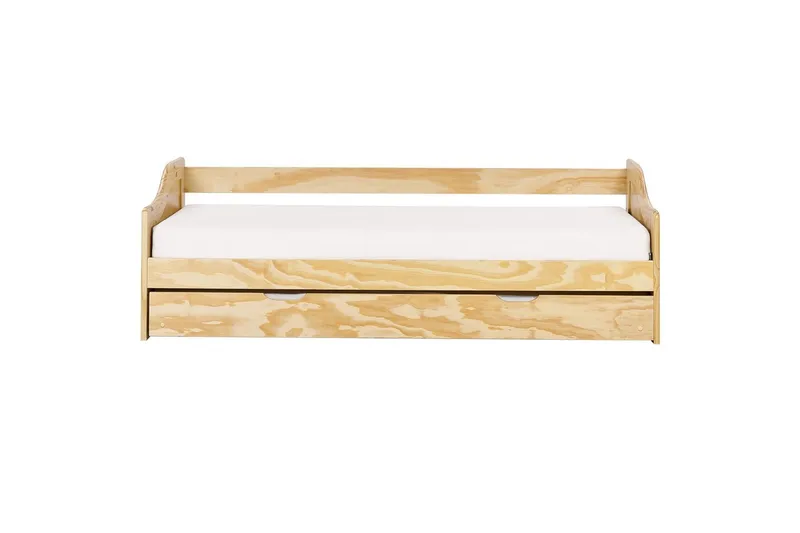 Dagbädd Luneray med lamellram Ljus Trä - Ljus Trä - Möbler - Säng - Gästsäng & extrasäng - Utdragssäng