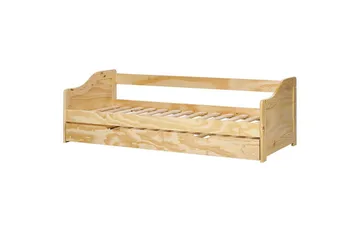 Dagbädd Luneray med lamellram Ljus Trä - Ljus Trä - Möbler - Säng - Gästsäng & extrasäng - Utdragssäng
