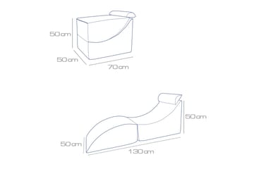 Dagbädd med Rygg Burundi 50 cm - Antracit - Möbler - Soffa - Dagbädd