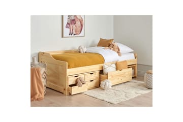 Dagbädd Royville med förvaring Ljus Trä - Ljus Trä - Möbler - Soffa - Dagbädd - Dagbädd dubbelsäng