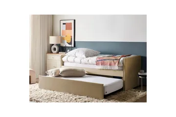 Dagbädd Troyes med lamellram Beige - Beige - Möbler - Säng - Gästsäng & extrasäng - Utdragssäng