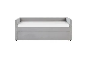 Dagbädd Troyes med lamellram Grå - Grå - Möbler - Säng - Gästsäng & extrasäng - Utdragssäng