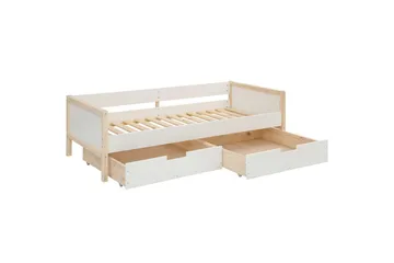 Dagbäddar utan rygg Loft24 Sängsoffa Square Line Vit,Natur - Möbler - Soffa - Dagbädd