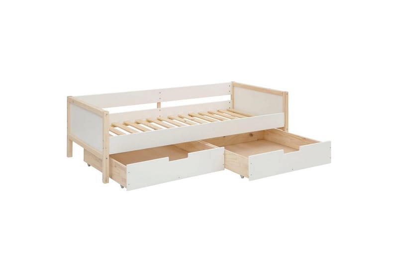 Dagbäddar utan rygg Loft24 Sängsoffa Square Line Vit,Natur - Möbler - Soffa - Dagbädd