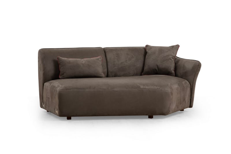 Damor Svängd Soffa 5-sits - Brun - Möbler - Soffa - Sammetssoffa
